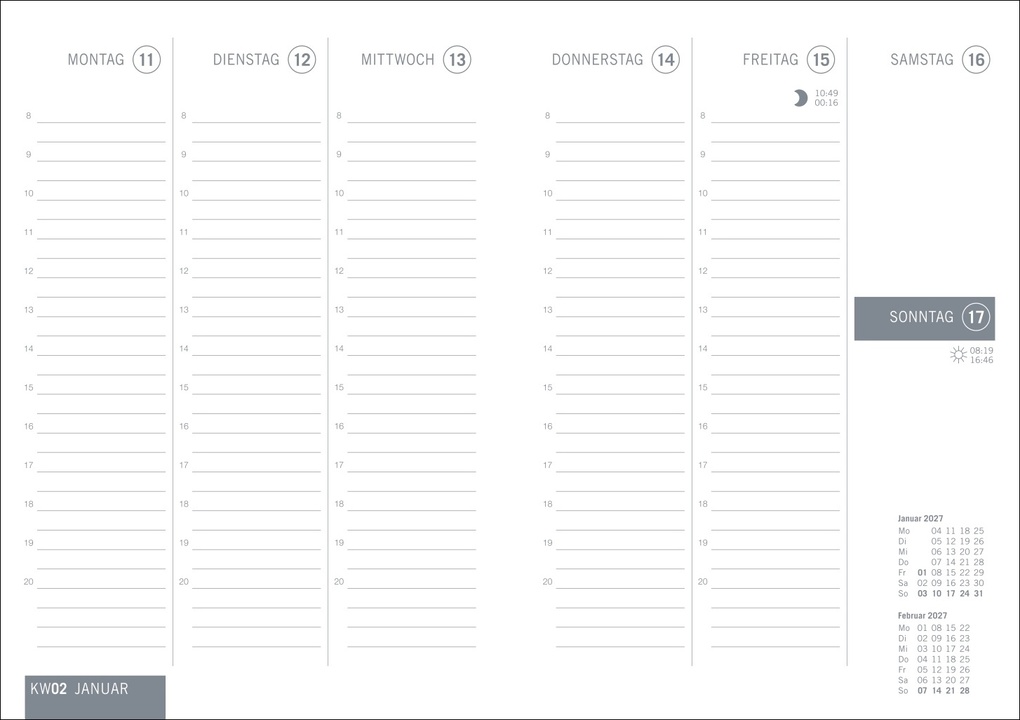 Weitere Ansicht: times&more Grün Kalenderbuch 2027