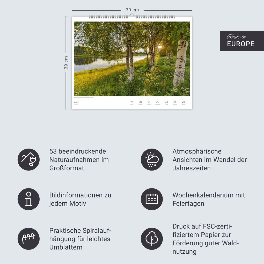Weitere Ansicht: Zauber des Nordens Großer Wochenkalender 2027 - Jede Woche ein neues Bild