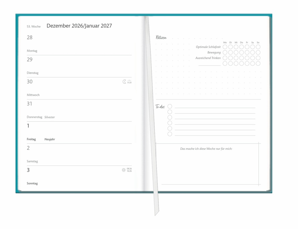 Weitere Ansicht: Kalenderbuch A6 blau 2027
