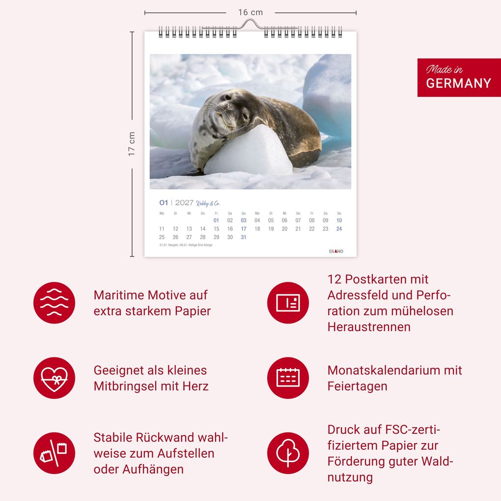 Weitere Ansicht: Robby & Co. Postkartenkalender 2027