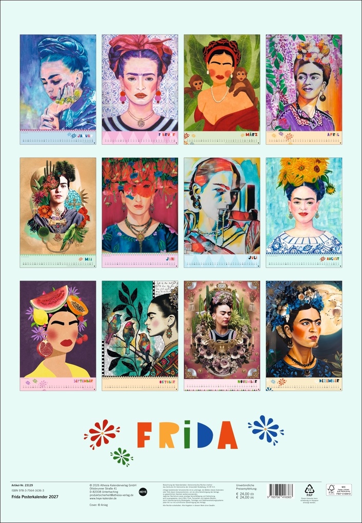Weitere Ansicht: Frida Posterkalender 2027