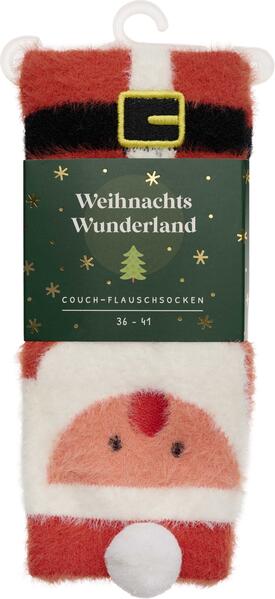 Produktbild: Weihnachtswunderland, Couch-Flauschsocken, Santa Claus
