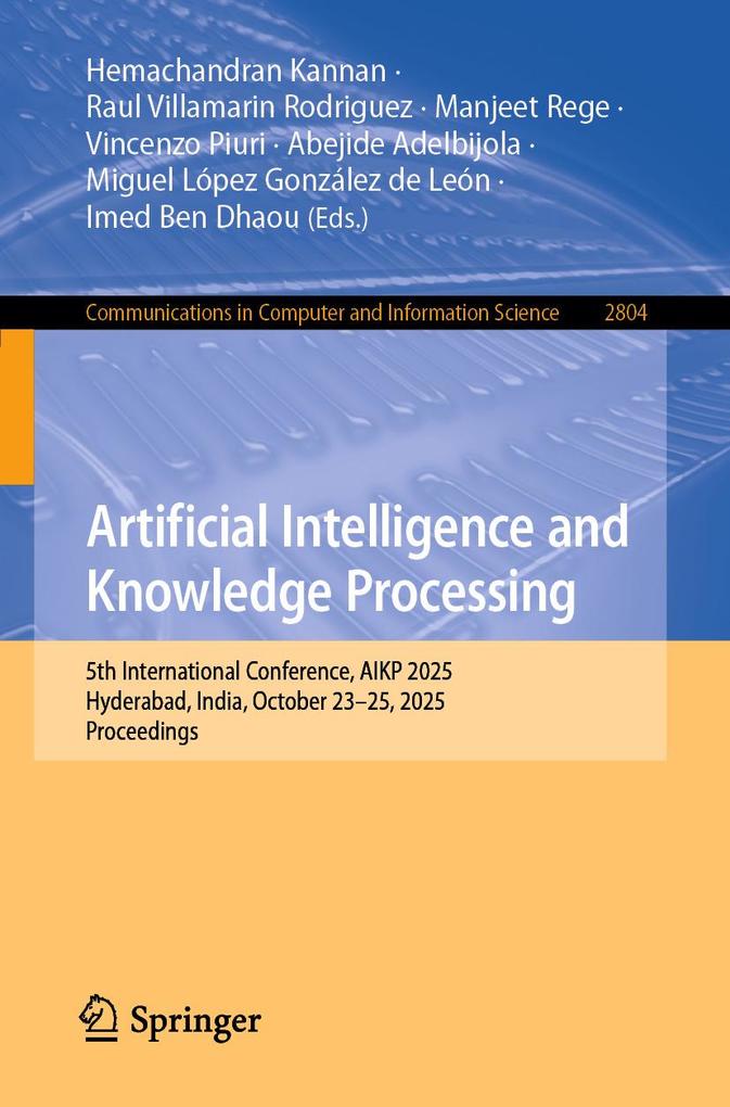 Produktbild: Artificial Intelligence and Knowledge Processing