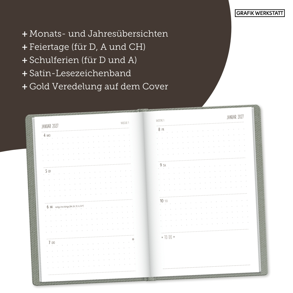Weitere Ansicht: Terminplaner NatureArt 2027 Spruch