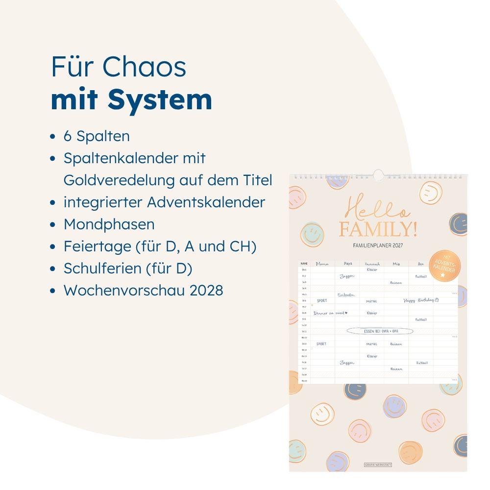 Weitere Ansicht: Familienplaner 2027 Hello Family!