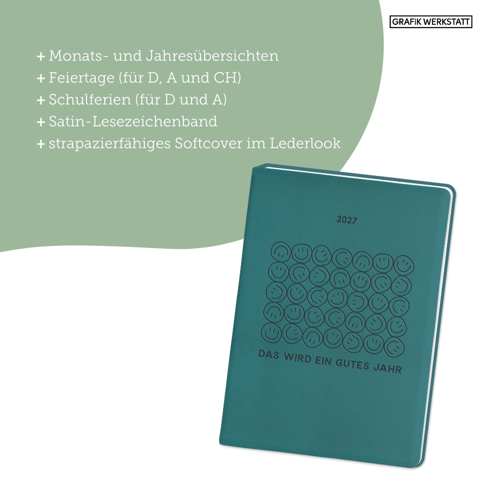 Weitere Ansicht: Terminplaner Lederlook 2027 Schwarz