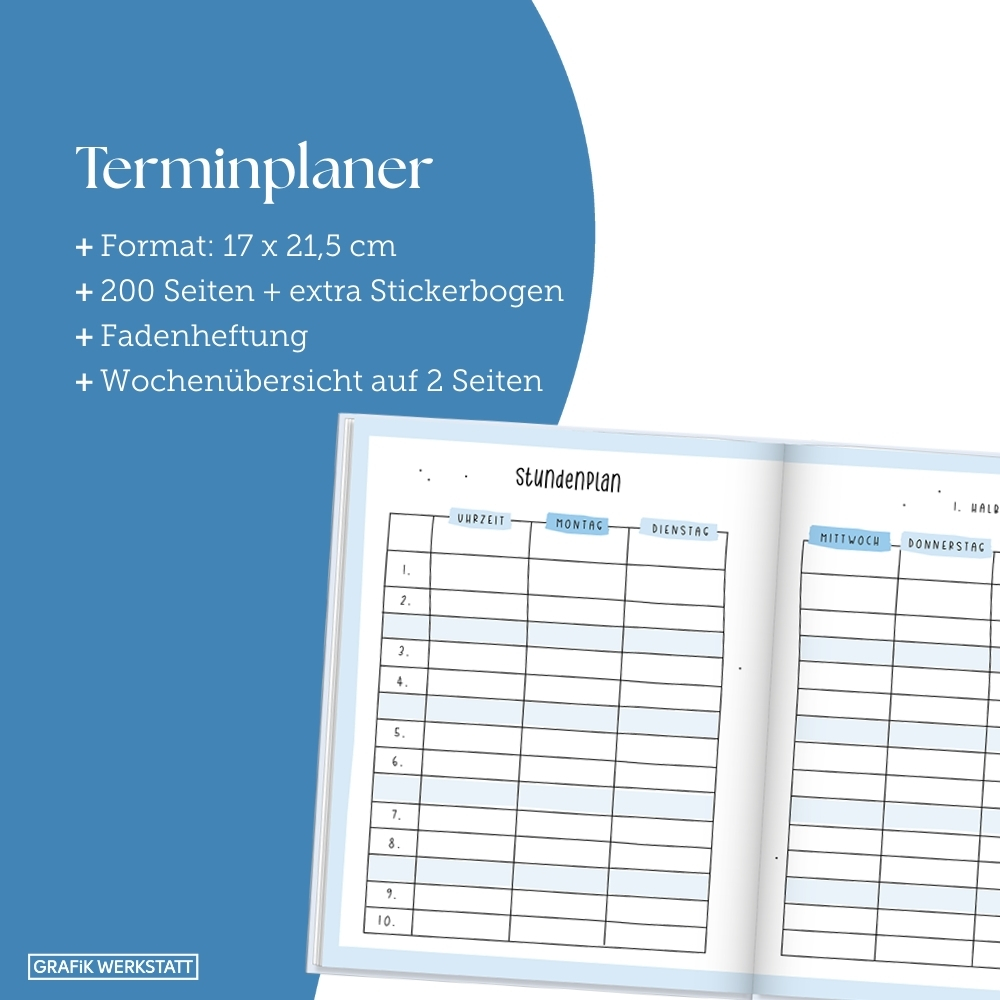 Weitere Ansicht: Schülerkalender 2026 / 2027 Good Vibes Only