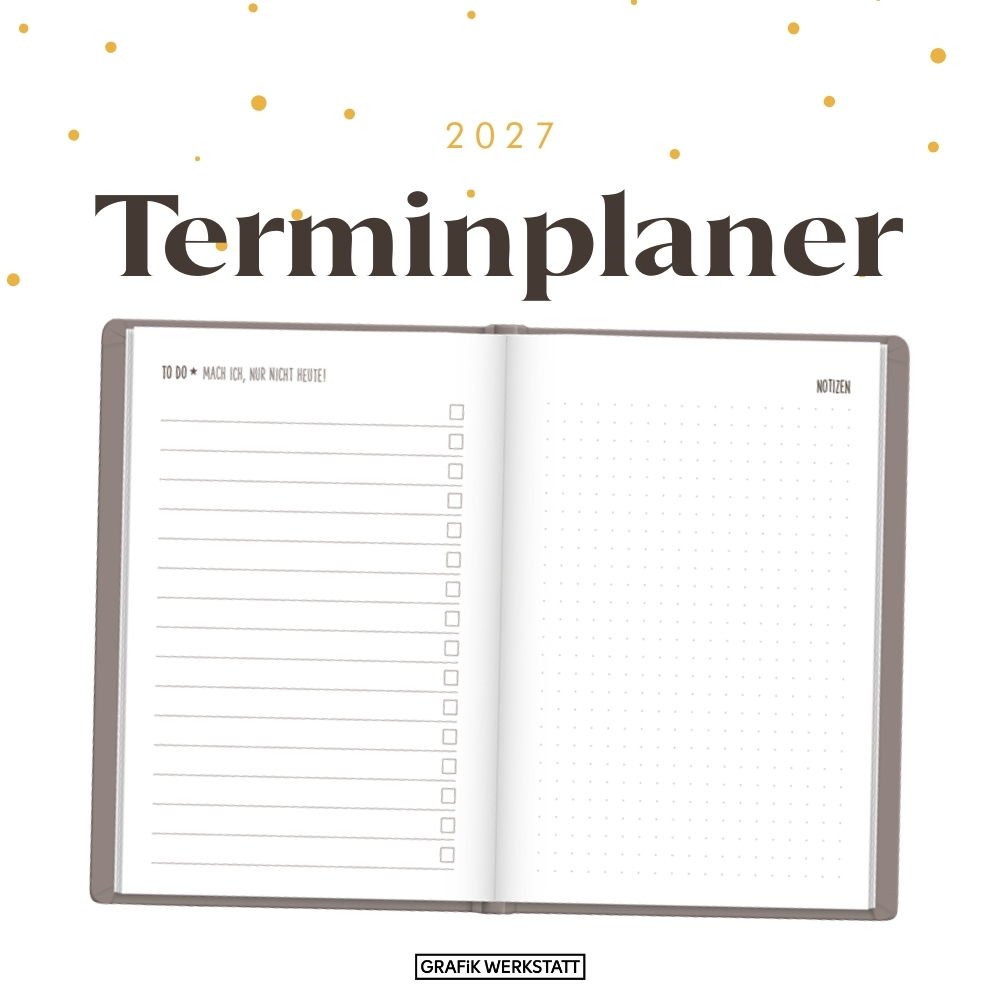Weitere Ansicht: Terminplaner Lederlook 2027 Taupe