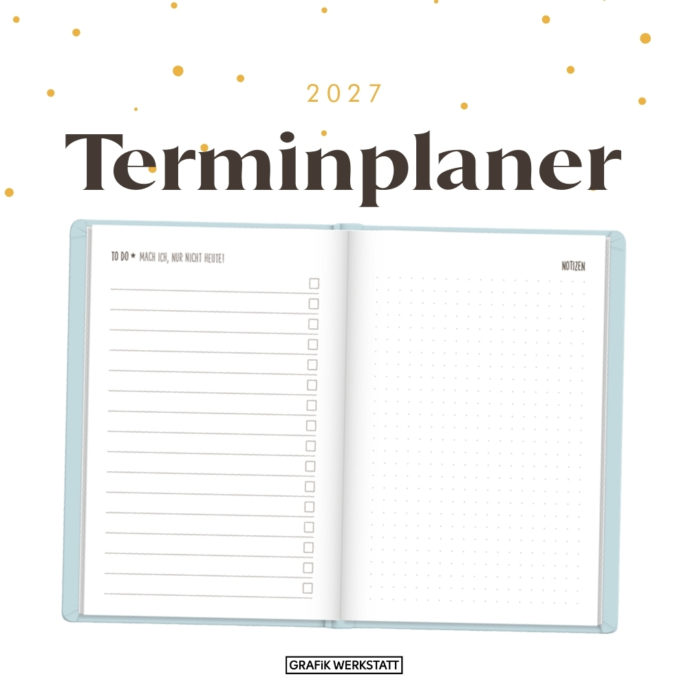 Weitere Ansicht: Terminplaner Lederlook 2027 Hellblau