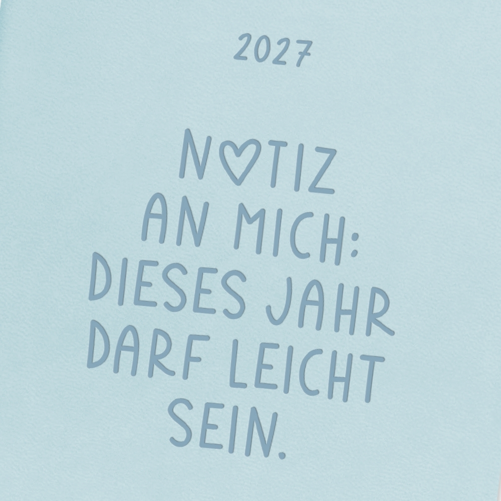 Weitere Ansicht: Terminplaner Lederlook 2027 Hellblau