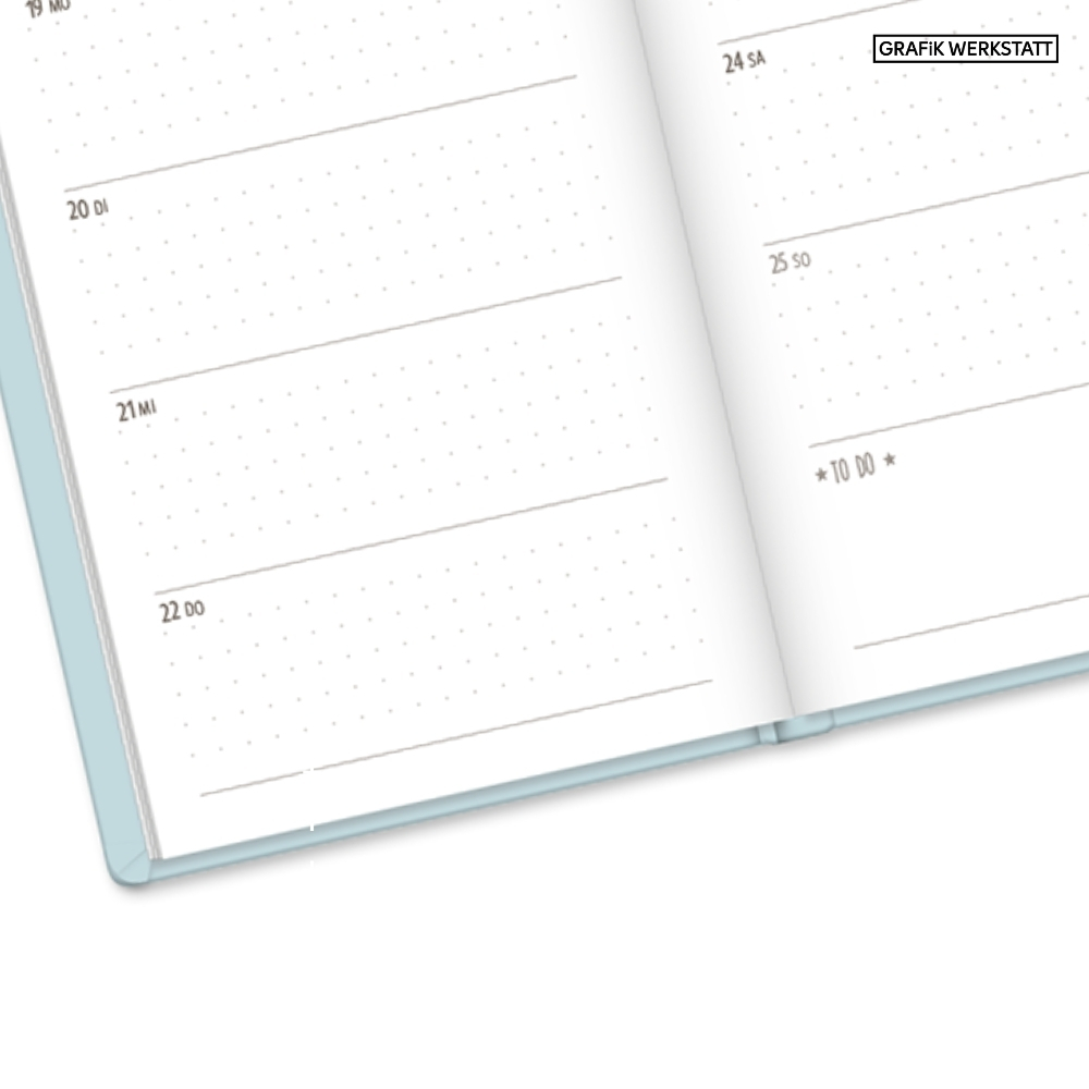 Weitere Ansicht: Terminplaner Lederlook 2027 Hellblau