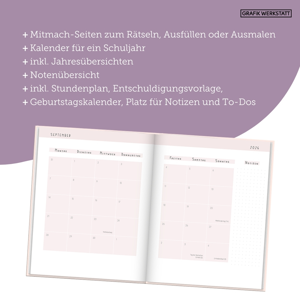 Weitere Ansicht: Schülerkalender 2026 / 2027 Das wird mein Jahr