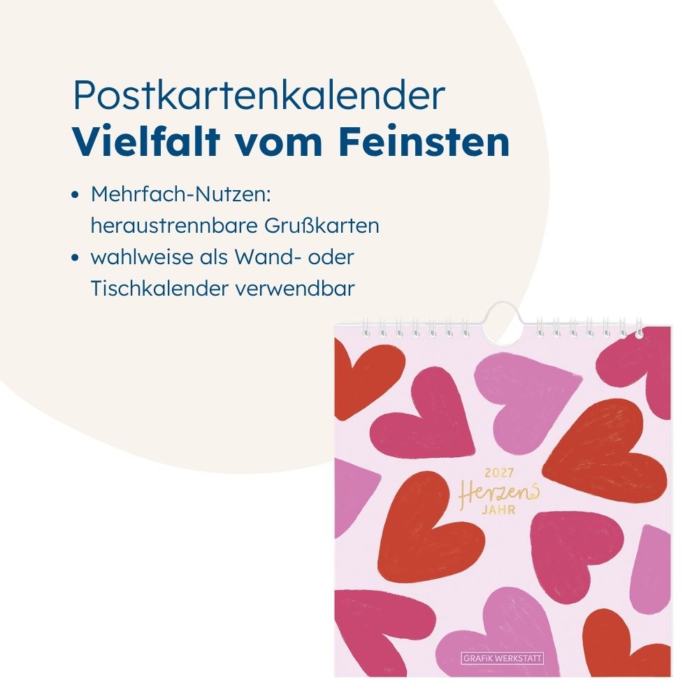 Weitere Ansicht: Postkartenkalender 2027 Herzensjahr