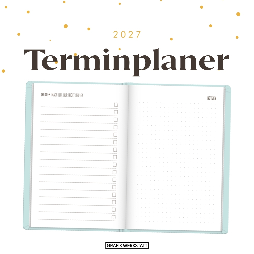 Weitere Ansicht: Terminplaner Lederlook 2027 Mint
