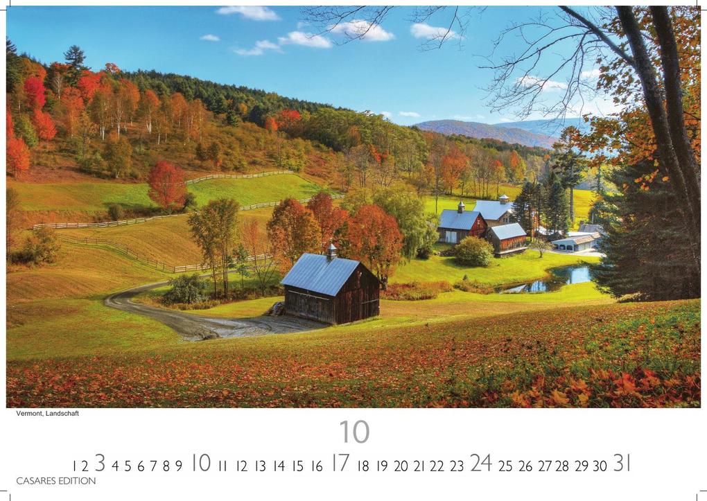 Weitere Ansicht: New England Kalender 2027 - Wandkalender | Fotokalender Nordamerika 24x35cm 12 beeindruckende Fotos dieser Region in Spitzenqualität.