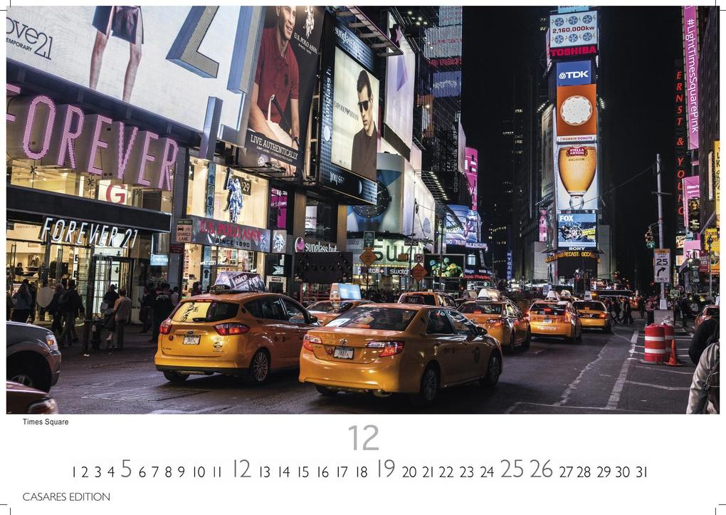 Weitere Ansicht: New York Kalender 2027 - Wandkalender | Fotokalender Nordamerika 35x50cm - Skylines, Streetlife & City-Lights der Metropole als stilvolle Deko für Büro oder Zuhause
