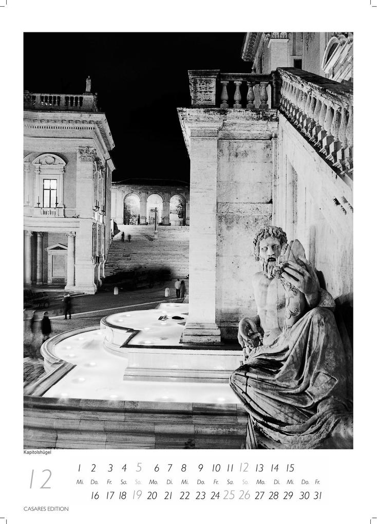 Weitere Ansicht: Rom schwarz-weiss Kalender 2027 - Wandkalender | Fotokalender Italien 29x21cm - . mit Historischen Motiven - Perfekt für Kunst, Architektur & Rom-Liebhaber | H. W. Schawe