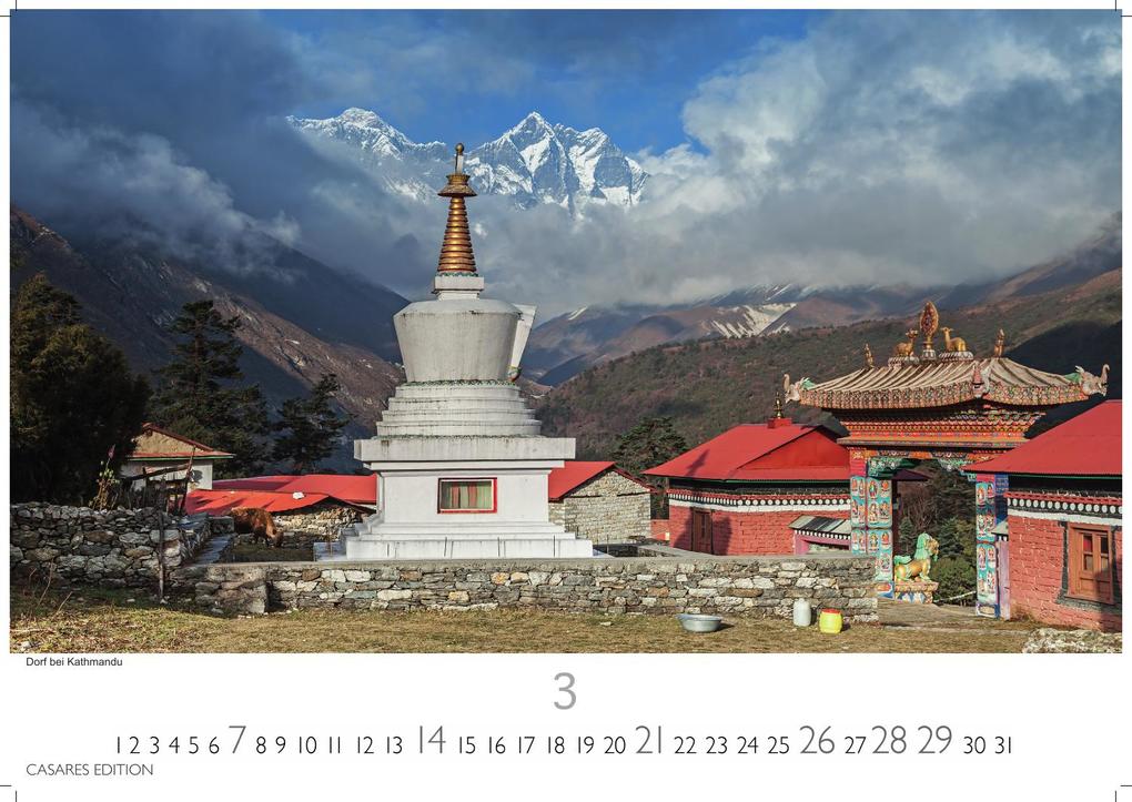 Weitere Ansicht: Nepal Kalender 2027 - Wandkalender | Fotokalender Asien 24x35cm - Atemberaubende Fotos der Himalaya-Gipfel, Tempel und heiligen Stätten Nepals