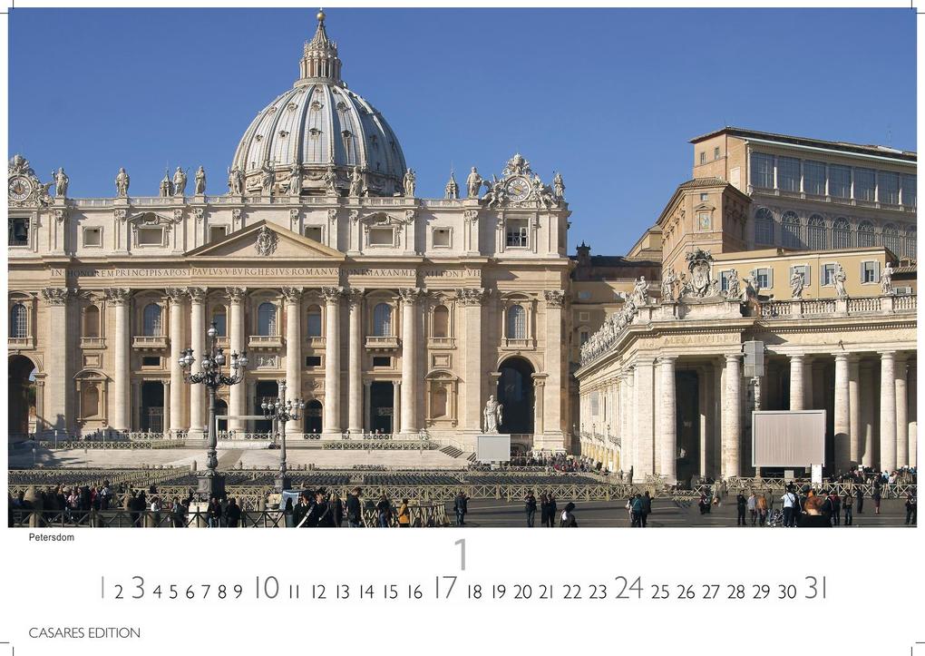 Weitere Ansicht: Rom Kalender 2027 - Wandkalender | Fotokalender Italien 24x35 cm - mit den schönsten Motiven der Ewigen Stadt | Kolosseum, Petersdom, Tiber, Pantheon.