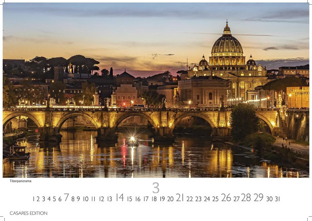 Weitere Ansicht: Rom Kalender 2027 - Wandkalender | Fotokalender Italien 24x35 cm - mit den schönsten Motiven der Ewigen Stadt | Kolosseum, Petersdom, Tiber, Pantheon.