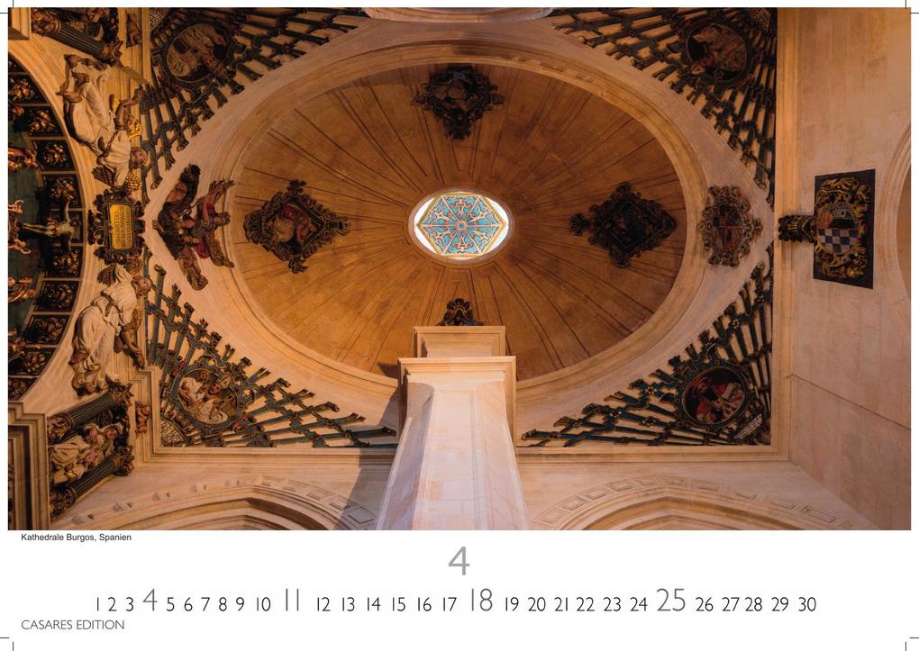 Weitere Ansicht: Himmelsgewölbe Kalender 2027 - Wandkalender | Fotokalender Kunst 35x50cm Großformat | Architekturkalender | Beeindruckende Innenansichten: Kirchenkuppeln und -architekturen.