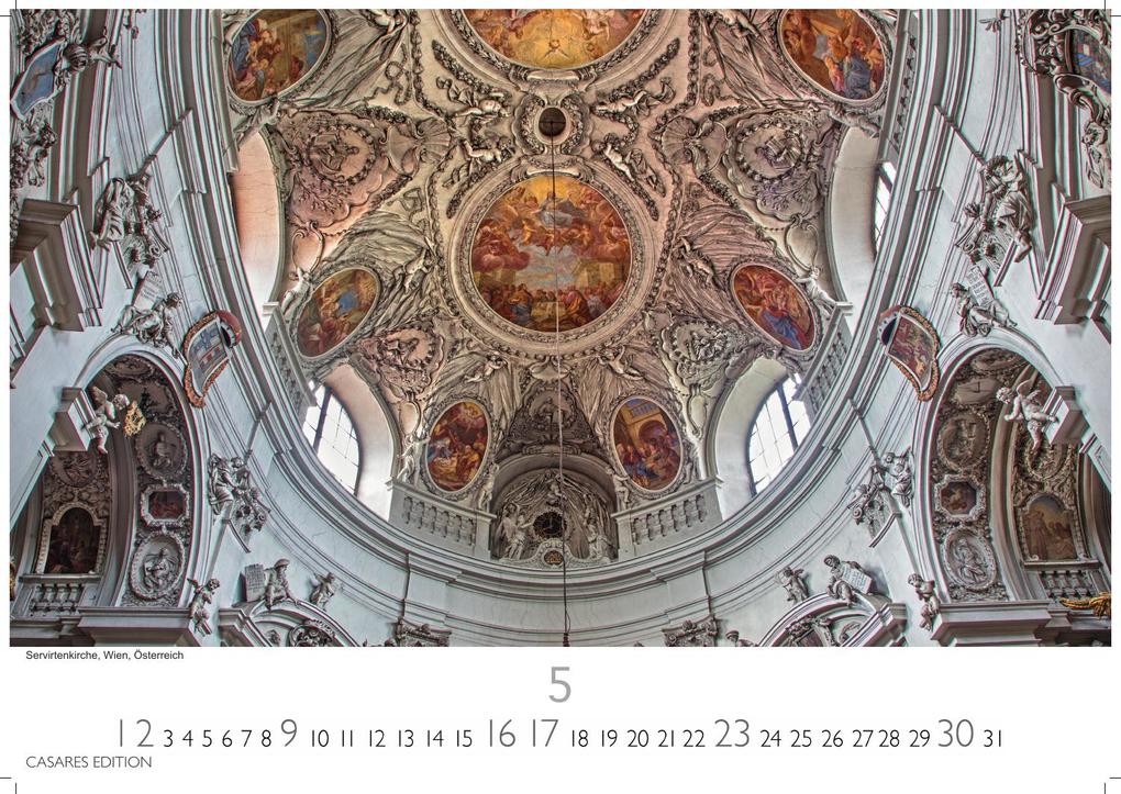 Weitere Ansicht: Himmelsgewölbe Kalender 2027 - Wandkalender | Fotokalender Kunst 35x50cm Großformat | Architekturkalender | Beeindruckende Innenansichten: Kirchenkuppeln und -architekturen.