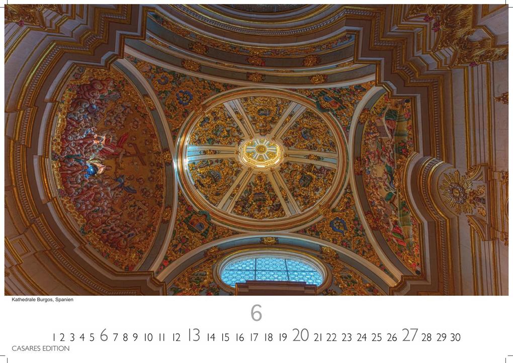 Weitere Ansicht: Himmelsgewölbe Kalender 2027 - Wandkalender | Fotokalender Kunst 35x50cm Großformat | Architekturkalender | Beeindruckende Innenansichten: Kirchenkuppeln und -architekturen.