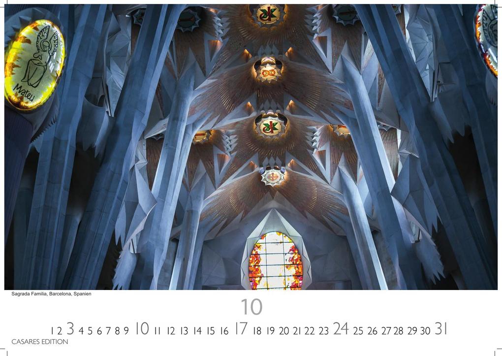 Weitere Ansicht: Himmelsgewölbe Kalender 2027 - Wandkalender | Fotokalender Kunst 35x50cm Großformat | Architekturkalender | Beeindruckende Innenansichten: Kirchenkuppeln und -architekturen.