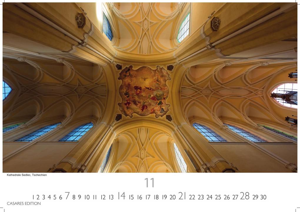 Weitere Ansicht: Himmelsgewölbe Kalender 2027 - Wandkalender | Fotokalender Kunst 35x50cm Großformat | Architekturkalender | Beeindruckende Innenansichten: Kirchenkuppeln und -architekturen.