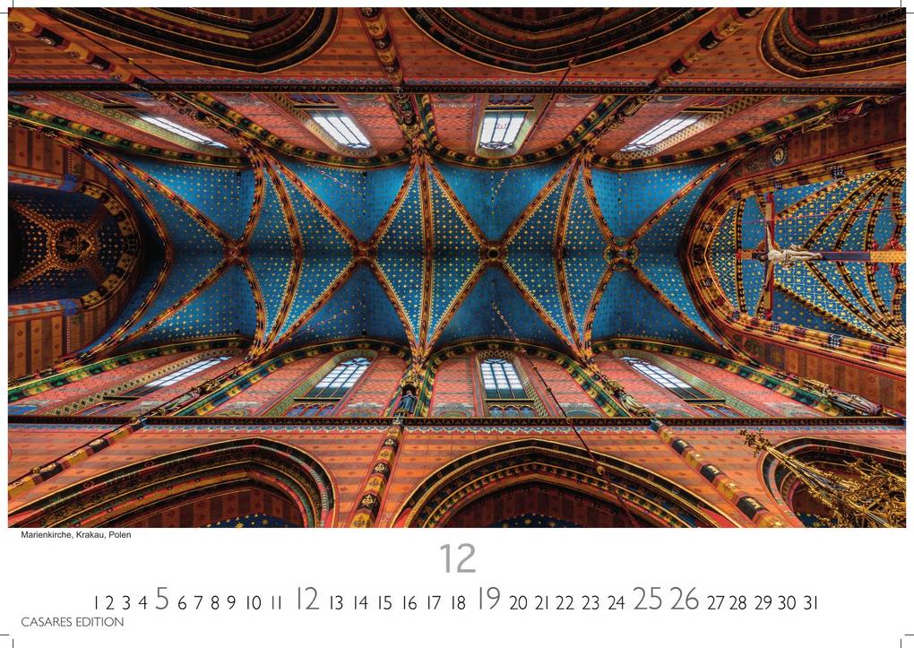 Weitere Ansicht: Himmelsgewölbe Kalender 2027 - Wandkalender | Fotokalender Kunst 35x50cm Großformat | Architekturkalender | Beeindruckende Innenansichten: Kirchenkuppeln und -architekturen.