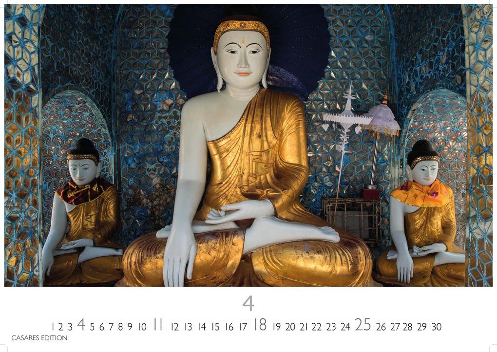 Weitere Ansicht: Buddhas Kalender 2027 - Wandkalender | Fotokalender Asien 24x35cm -Spirituelle Abbildungen Buddhas | Perfekt für Meditation & Raumdekoration