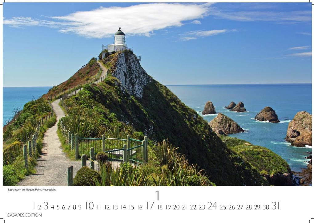 Weitere Ansicht: Leuchttürme Kalender 2027 - Wandkalender | Fotokalender Naturkalender Großformat 35x50cm - mit beeindruckenden Fotografien von Leuchttürmen weltweit.