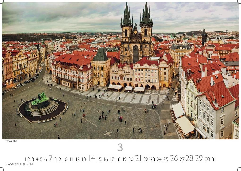 Weitere Ansicht: Prag Kalender 2027 - Wandkalender | Fotokalender 35x50cm Grosses Format - Hochwertige Fotos von Prags bekanntesten Bauwerken, historischen Plätzen und malerischen Ecken