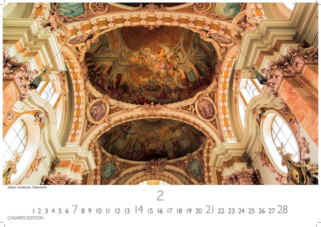 Weitere Ansicht: Himmelsgewölbe Kalender 2027 - Wandkalender | Fotokalender Kunst 24x35cm | Architekturkalender | Beeindruckende Innenansichten: Kirchenkuppeln und -architekturen.