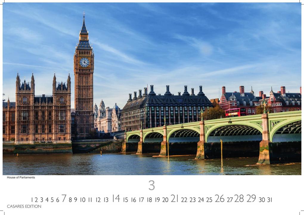 Weitere Ansicht: London Kalender 2027 - Wandkalender | Fotokalender England 35x50cm Grosses Format - Hochwertiger . mit Ansichten von Londons ikonischen Sehenswürdigkeiten