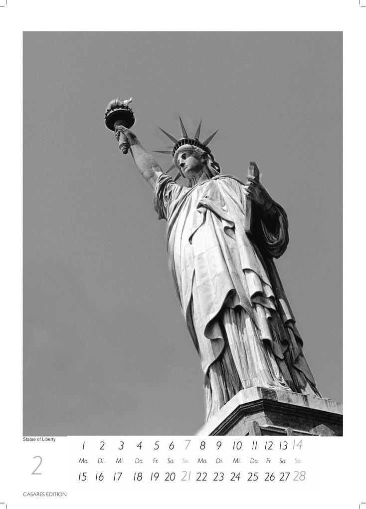 Weitere Ansicht: New York schwarz-weiss Kalender 2027 - Wandkalender | Fotokalender Nordamerika 59x42cm Grosses Format - Eleganter Schwarz-Weiß-Print mit beeindruckenden New York City Motiven | H. W. Schawe