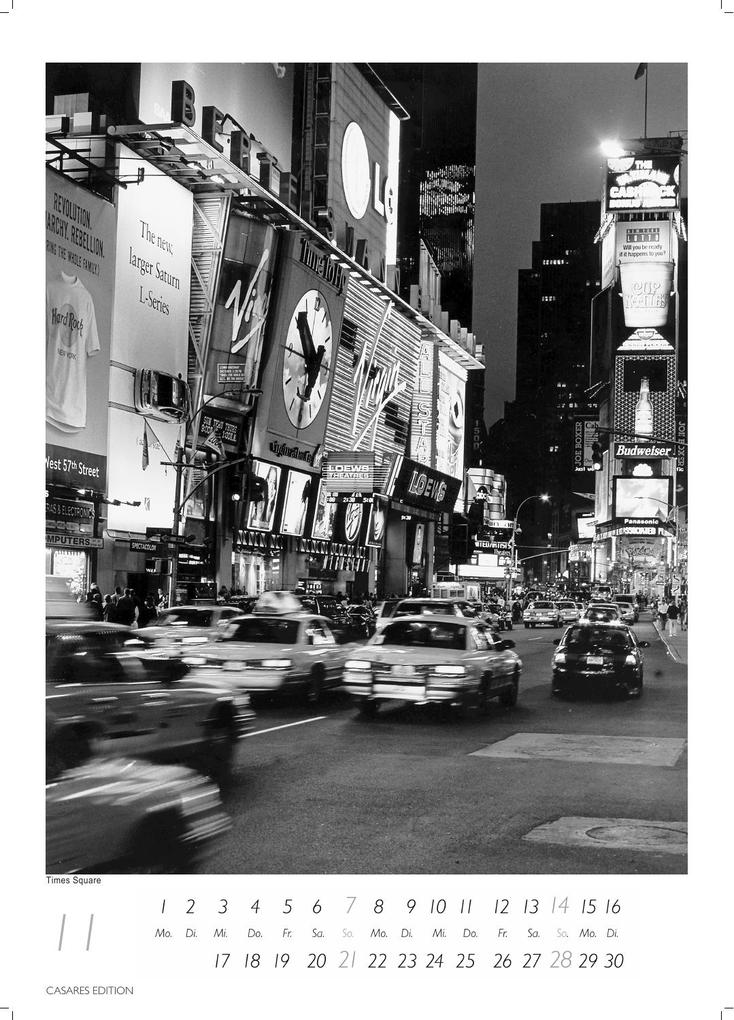 Weitere Ansicht: New York schwarz-weiss Kalender 2027 - Wandkalender | Fotokalender Nordamerika 59x42cm Grosses Format - Eleganter Schwarz-Weiß-Print mit beeindruckenden New York City Motiven | H. W. Schawe