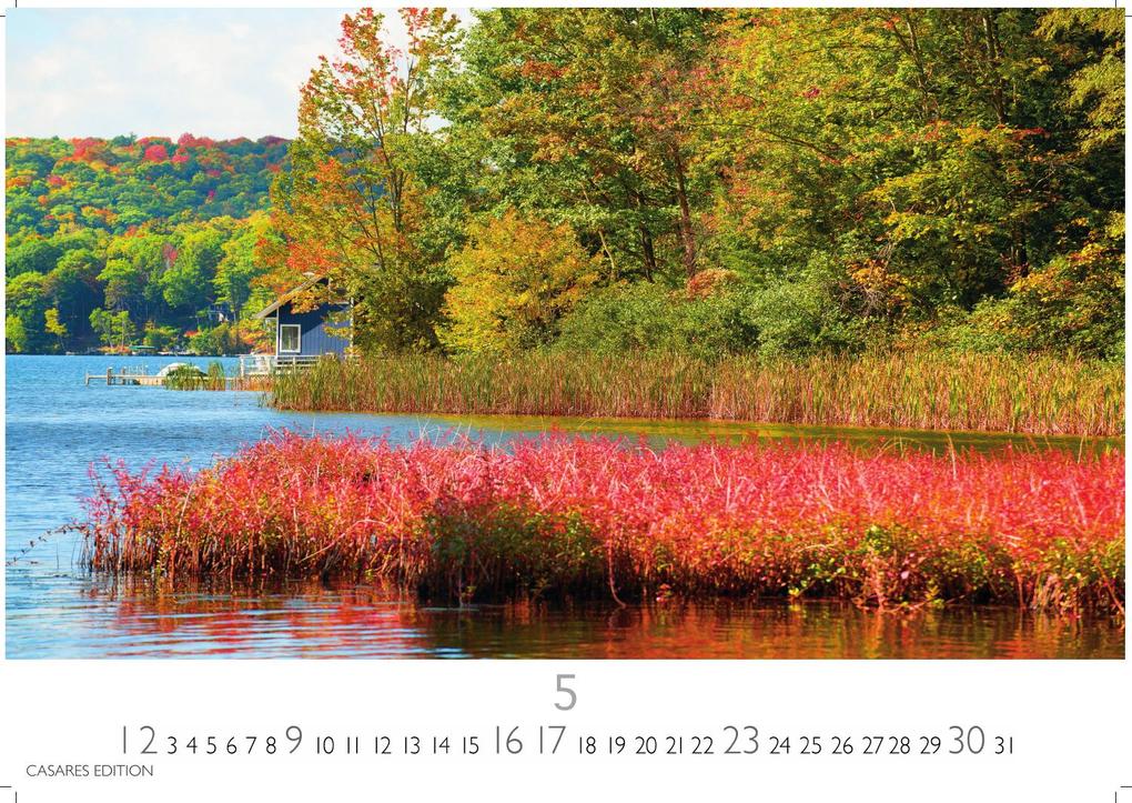 Weitere Ansicht: Indian Summer Kalender 2027 - Wandkalender | Fotokalender Nordamerika 35x50cm - Faszinierende Landschaften in Gold & Rot, perfekte Deko oder Geschenkidee
