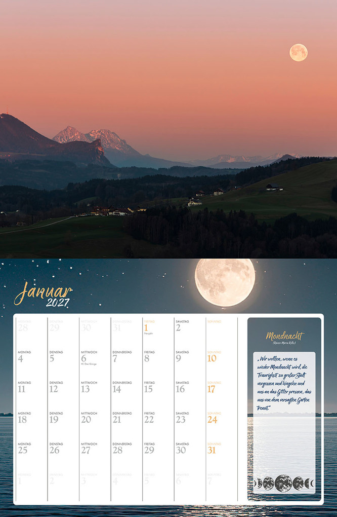 Weitere Ansicht: Mein lyrischer Mondkalender 2027 Eintragkalender