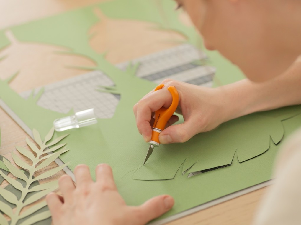 Weitere Ansicht: Fiskars Drehbastelmesser Finger - Drehbastelmesser mit SoftgripÖ