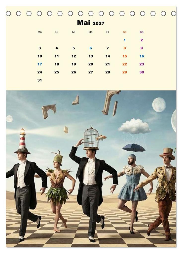 Weitere Ansicht: TraumTänzer - Schritte durch Zeit, Licht und Illusion (Tischkalender 2027 DIN A5 hoch), CALVENDO Monatskalender | Calvendo, Martina Marten