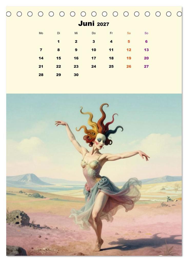 Weitere Ansicht: TraumTänzer - Schritte durch Zeit, Licht und Illusion (Tischkalender 2027 DIN A5 hoch), CALVENDO Monatskalender | Calvendo, Martina Marten