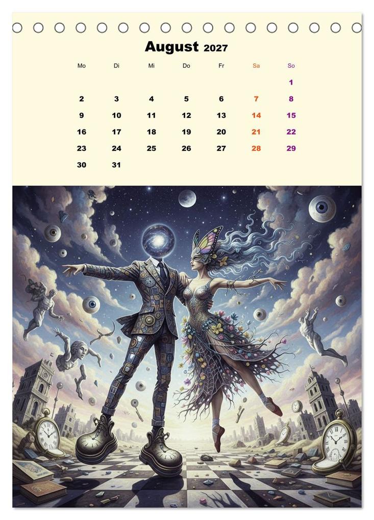 Weitere Ansicht: TraumTänzer - Schritte durch Zeit, Licht und Illusion (Tischkalender 2027 DIN A5 hoch), CALVENDO Monatskalender | Calvendo, Martina Marten