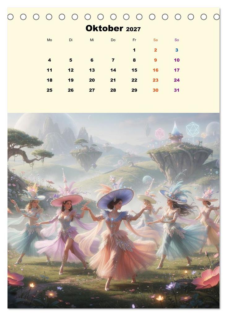 Weitere Ansicht: TraumTänzer - Schritte durch Zeit, Licht und Illusion (Tischkalender 2027 DIN A5 hoch), CALVENDO Monatskalender | Calvendo, Martina Marten