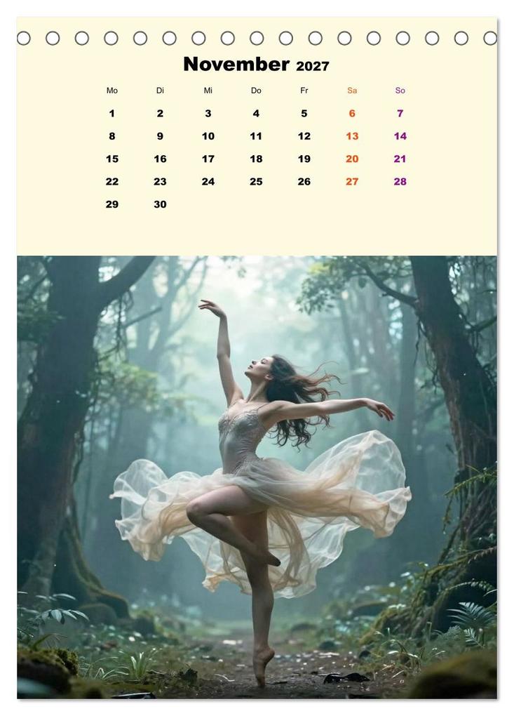 Weitere Ansicht: TraumTänzer - Schritte durch Zeit, Licht und Illusion (Tischkalender 2027 DIN A5 hoch), CALVENDO Monatskalender | Calvendo, Martina Marten