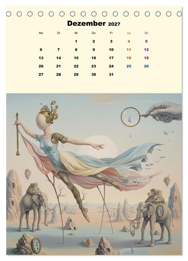 Weitere Ansicht: TraumTänzer - Schritte durch Zeit, Licht und Illusion (Tischkalender 2027 DIN A5 hoch), CALVENDO Monatskalender | Calvendo, Martina Marten
