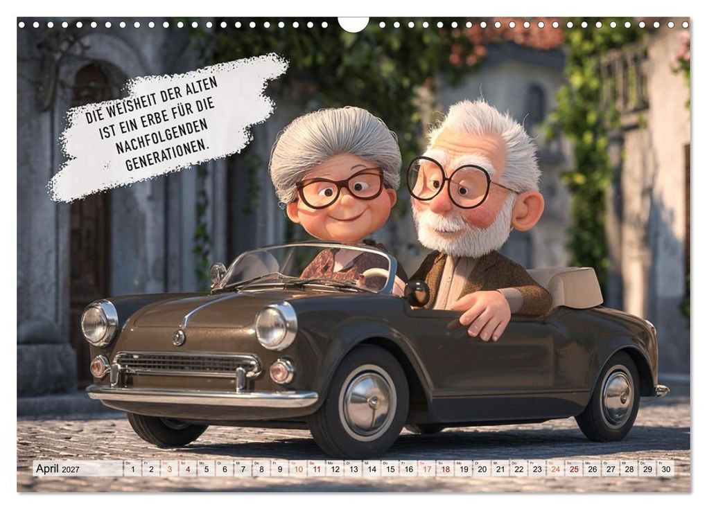 Weitere Ansicht: Oma und Opa - Sprüche über das Alter (Wandkalender 2027 DIN A3 quer), CALVENDO Monatskalender | Calvendo, Dirk Meutzner