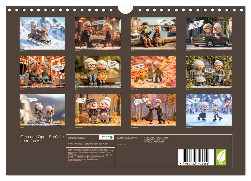 Weitere Ansicht: Oma und Opa - Sprüche über das Alter (Wandkalender 2027 DIN A4 quer), CALVENDO Monatskalender | Calvendo, Dirk Meutzner