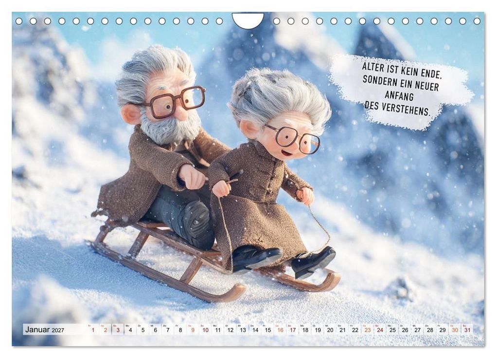 Weitere Ansicht: Oma und Opa - Sprüche über das Alter (Wandkalender 2027 DIN A4 quer), CALVENDO Monatskalender | Calvendo, Dirk Meutzner