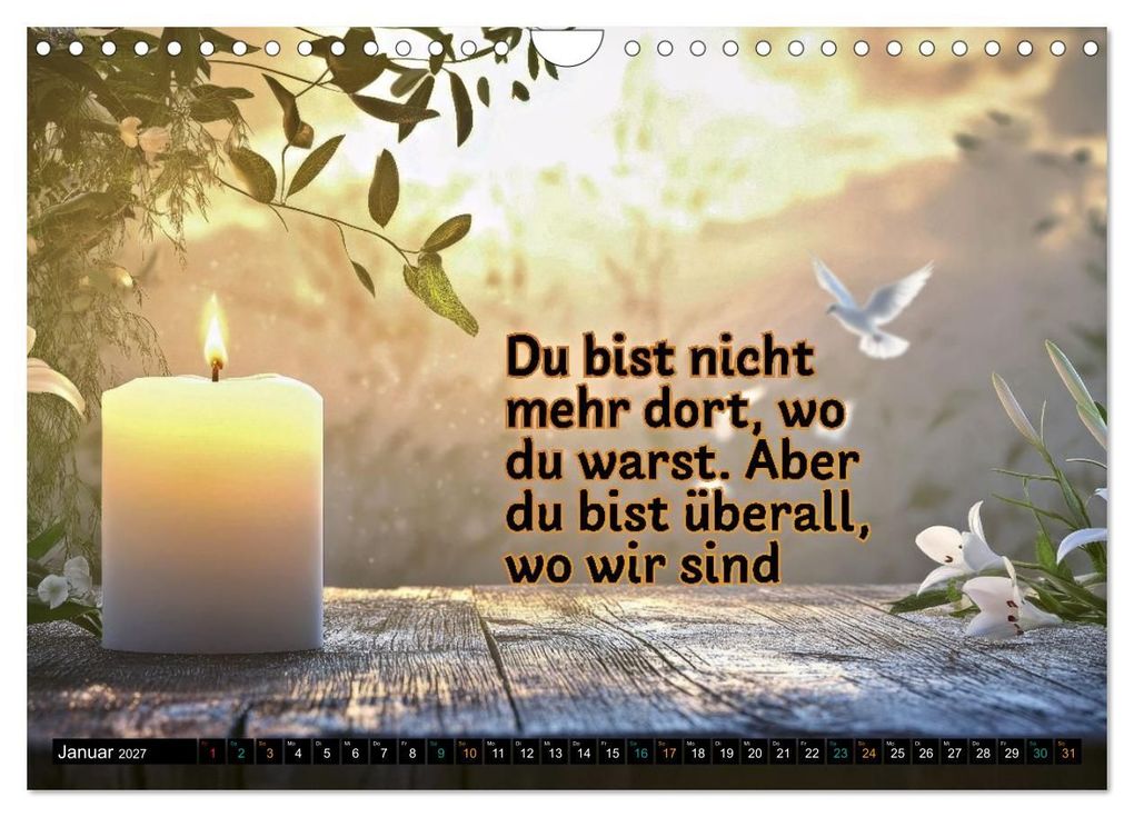 Weitere Ansicht: Trost - in stillen Momenten (Wandkalender 2027 DIN A4 quer), CALVENDO Monatskalender | Calvendo, Susan Michel